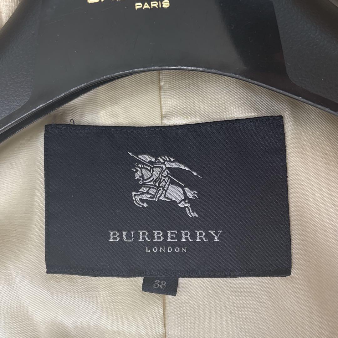 バーバリーロンドン ダッフルコート ヘリンボーン クリーム色