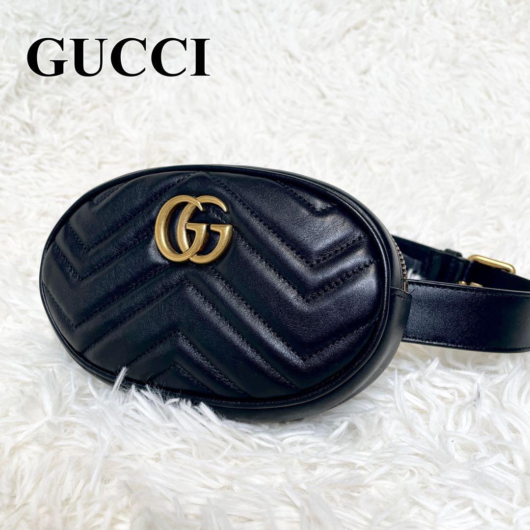 【極美品】GUCCI グッチ ボディバッグ ウエストポーチ マーモント GG