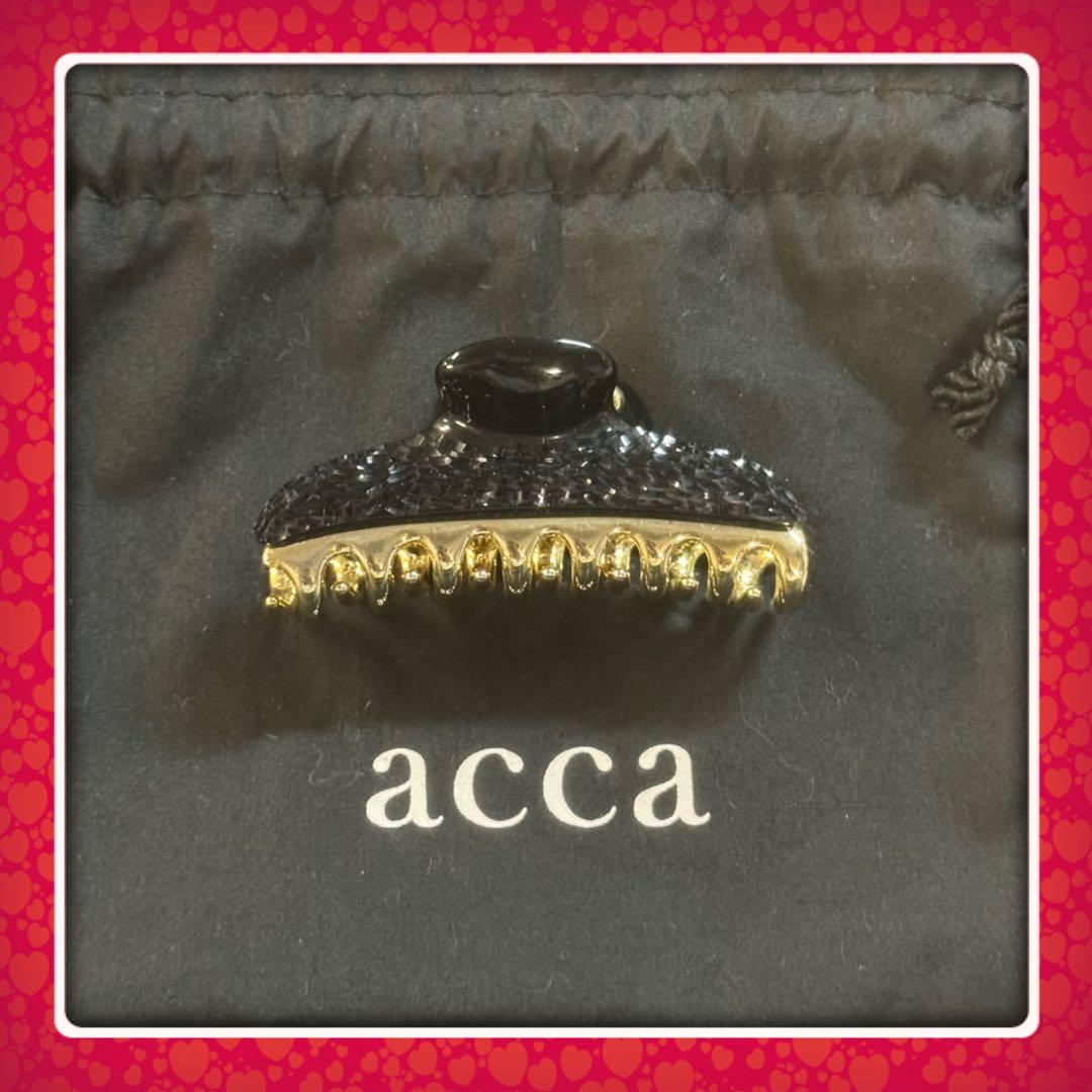 acca ブラックゴールド ヘアクリップ 約7cm