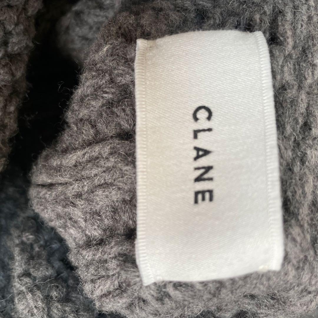 クラネ CLANE アーチケーブル ハンドニット グレー　ウール　美品　M