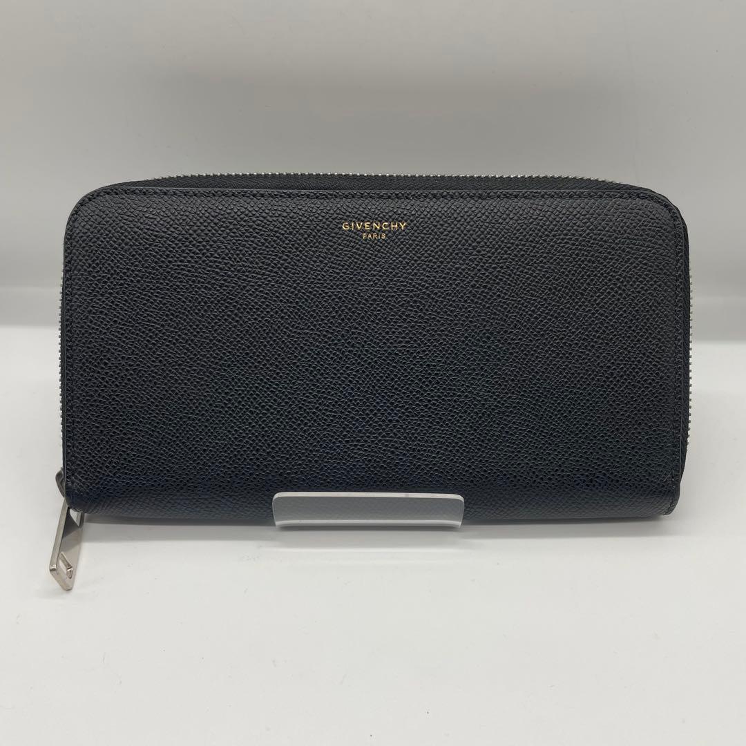 【美品】 GIVENCHY ジバンシー レザー ラウンドファスナー 長財布w5