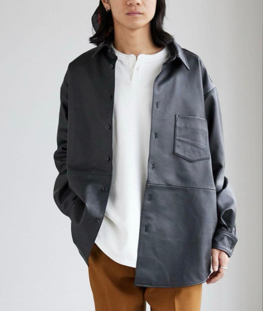 ぴ*ぴ様 ラムレザーファットシャツ　ジャーナルスタンダード　羊革