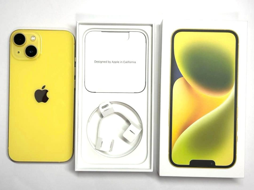 【超美品】iPhone 14 128GB イエロー SIMフリー 箱付き