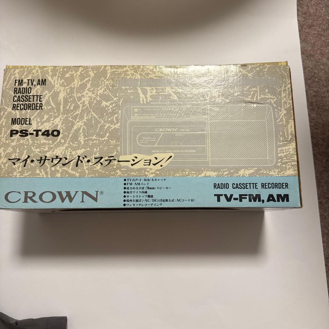 CROWN PS-T40 ラジオ・カセットレコーダー