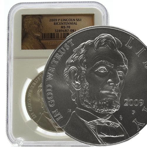 ★解説カード付 NGC MS70 リンカーン 銀貨 2009 アメリカ