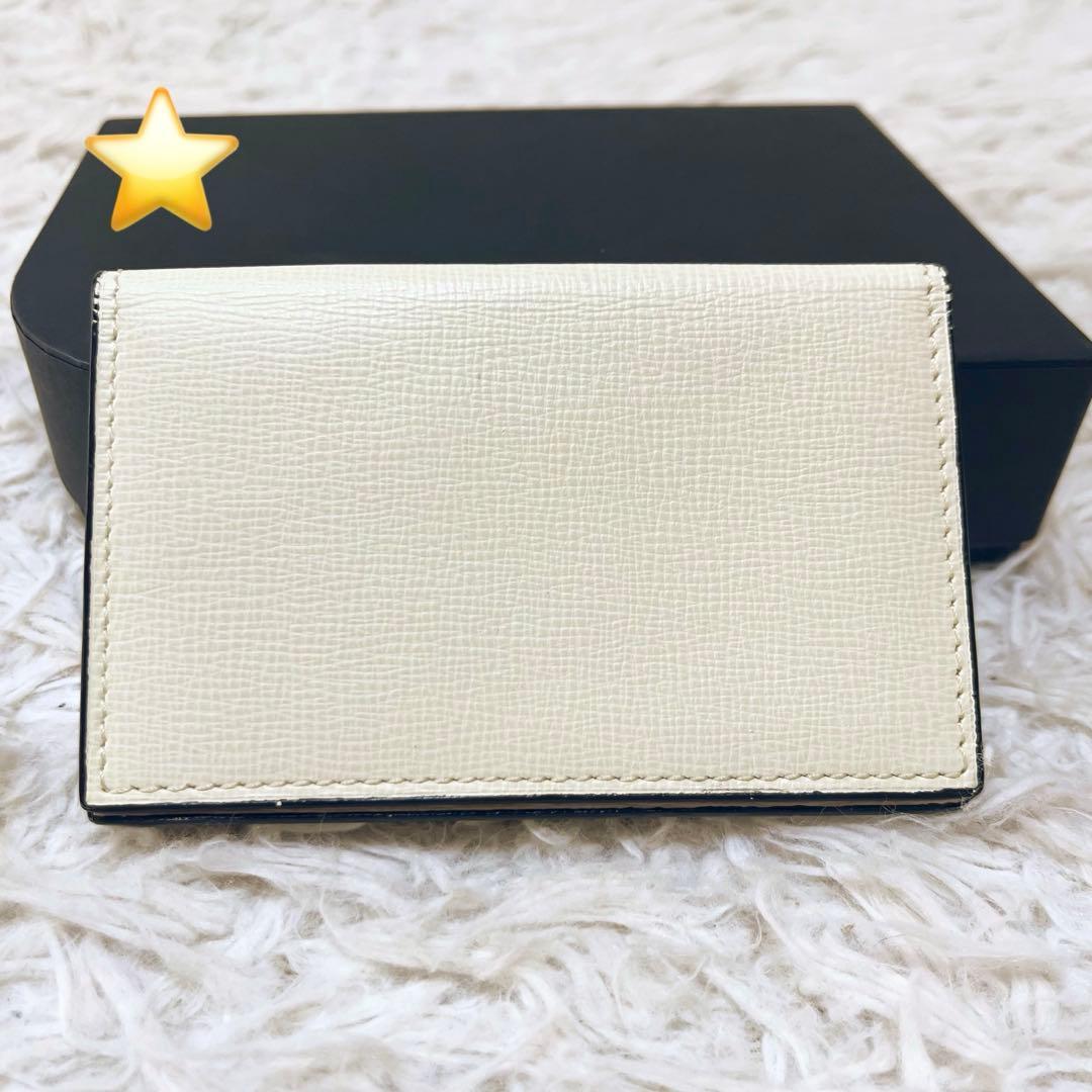 Valextra 名刺ケース カードケース グレインカーフスキン オフホワイト