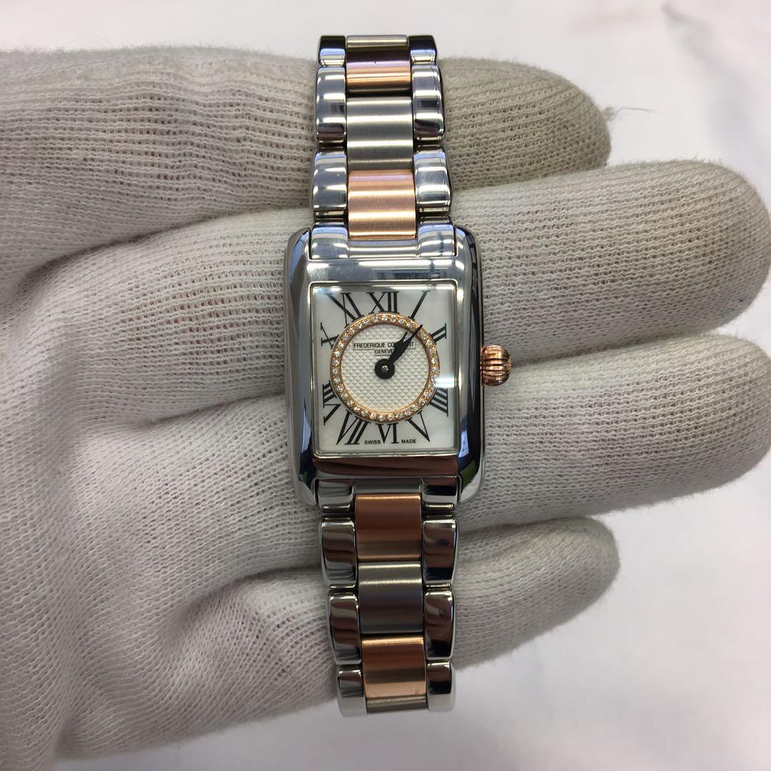 美品 フレデリック・コンスタント ダイヤ クォーツ レディース腕時計 稼働品