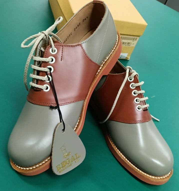 REGAL ローファー 24.5cm グレー・ブラウン