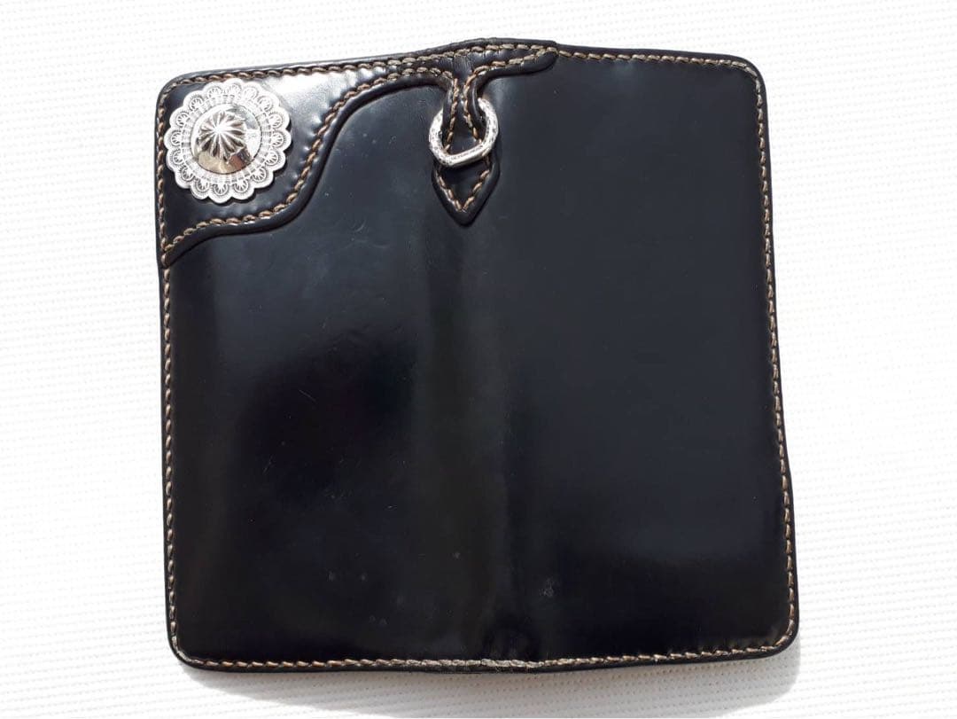 最終※フラットヘッド 最高級 コードバン レザー 925 コンチョ ウォレット