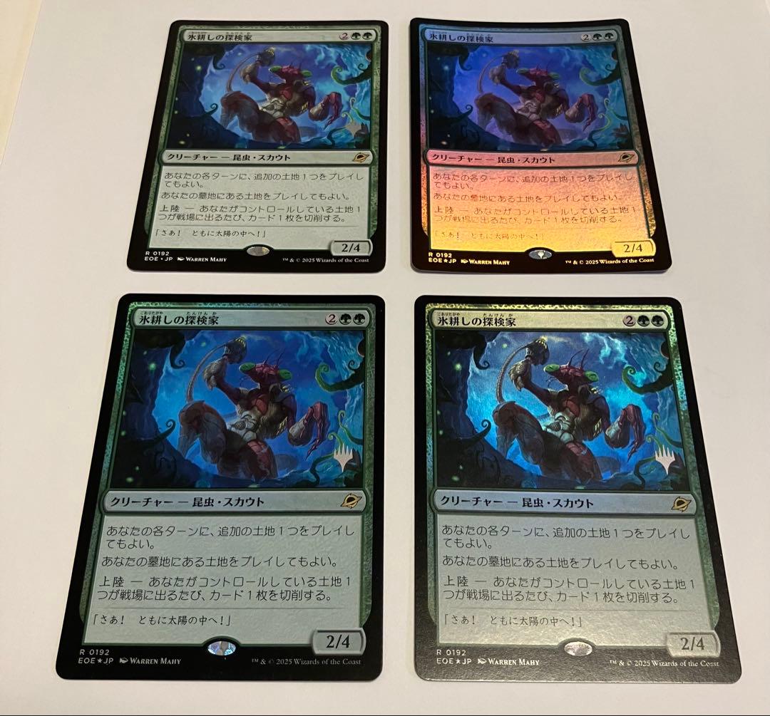 氷耕しの探検家　４枚セット