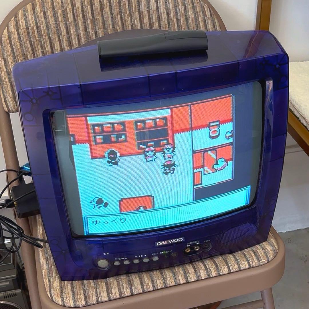 DAEWOO/NTVー14B/パープルスケルトン/ブラウン管テレビ 14型