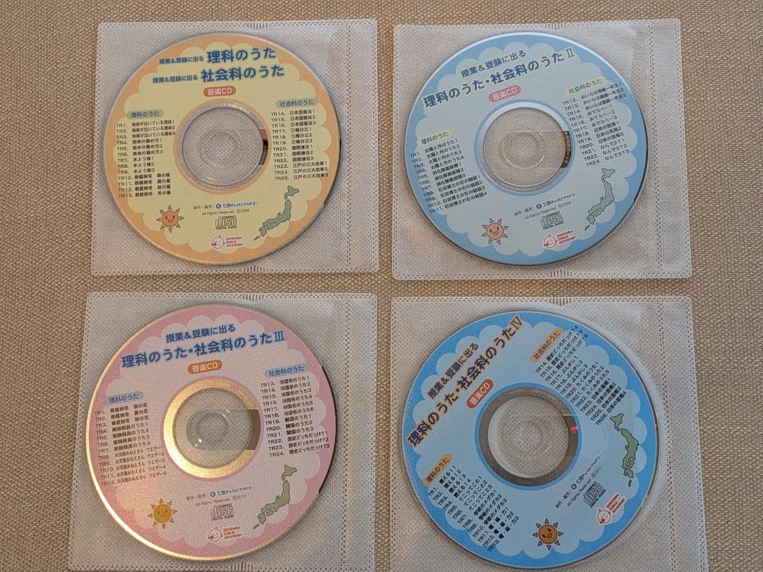 七田 授業＆受験に出る理科のうた・社会科のうたI・II・III・IV