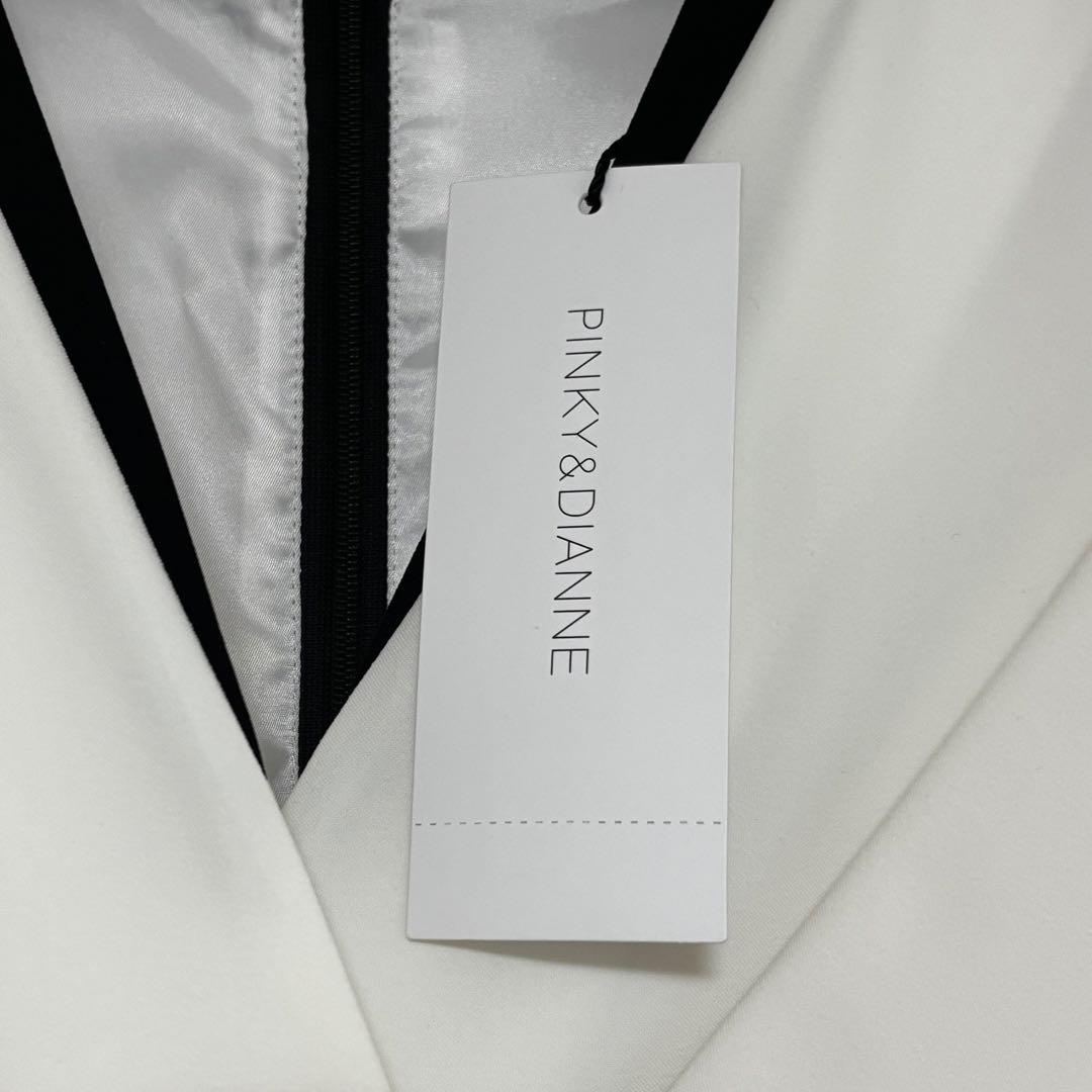 ピンキーアンドダイアン　バイカラーワンピース　オフホワイト×ブラック　タグ付新品