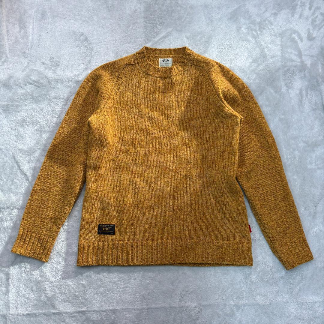 美品 ダブルタップス 14AW クルーネックニット セーター ウール サイズM