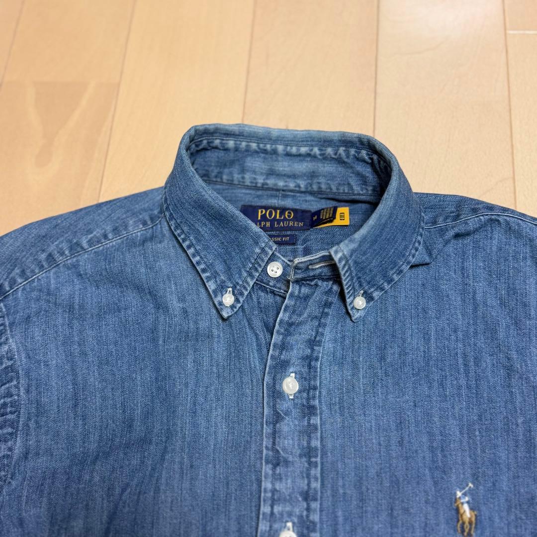 【新品同様】山P着用 ラルフローレン デニムシャツ クラシックフィット M