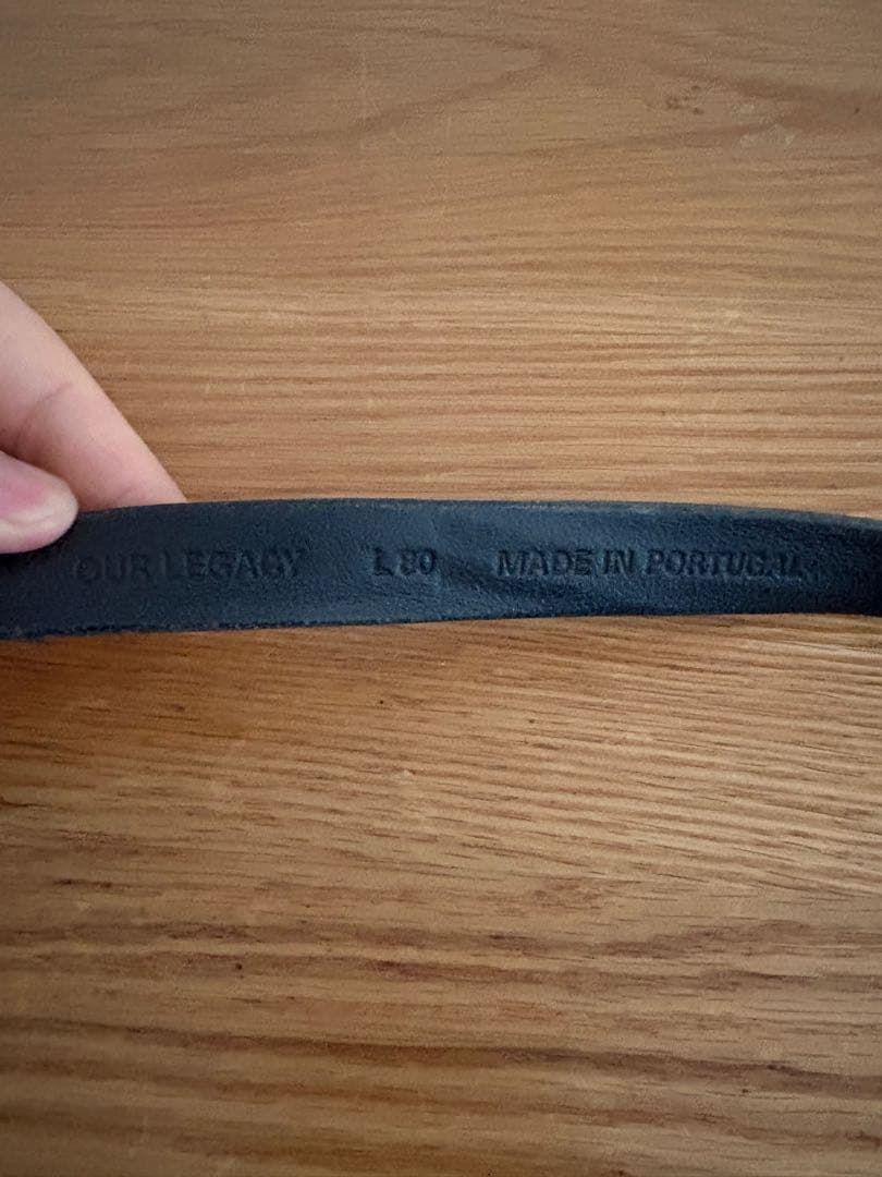 OUR LEGACY 2cm belt ブラックレザー