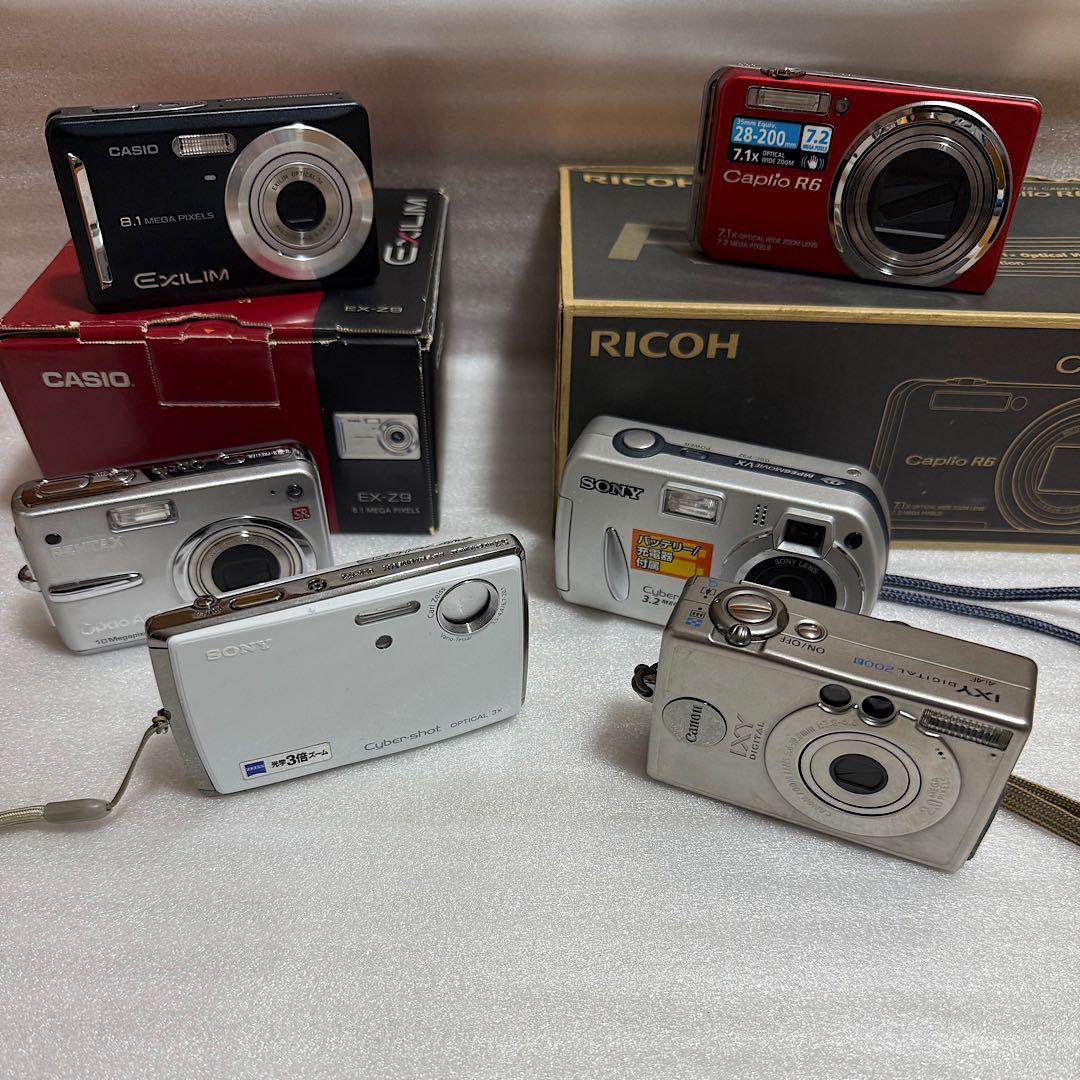 コンパクトデジタルカメラ6台セット　元箱付きも有　ジャンク　コンデジ　まとめ売り