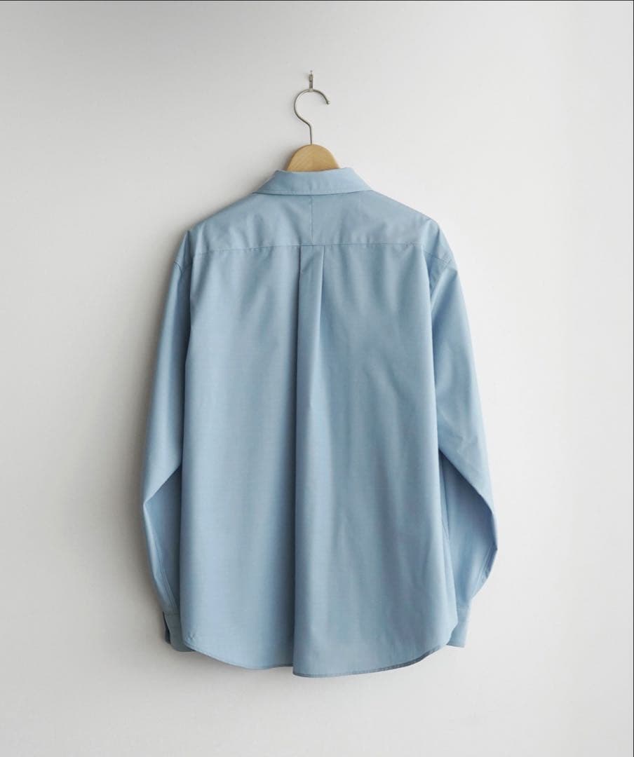 MICRO SPAN BASIC SHIRT サックスブルー L