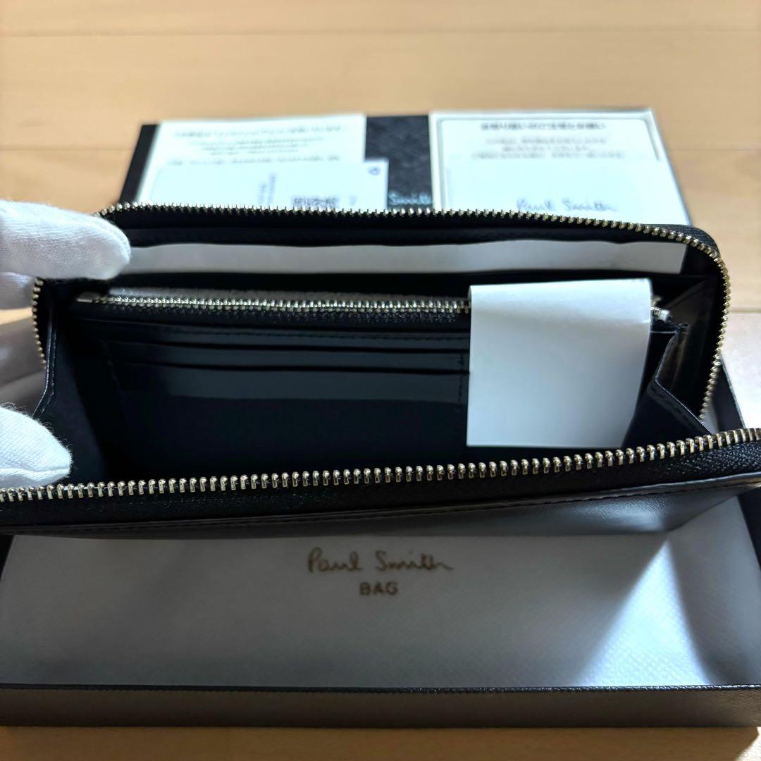 Paul Smith マーケトリー ストライプラビット 新品未使用　長財布　黒