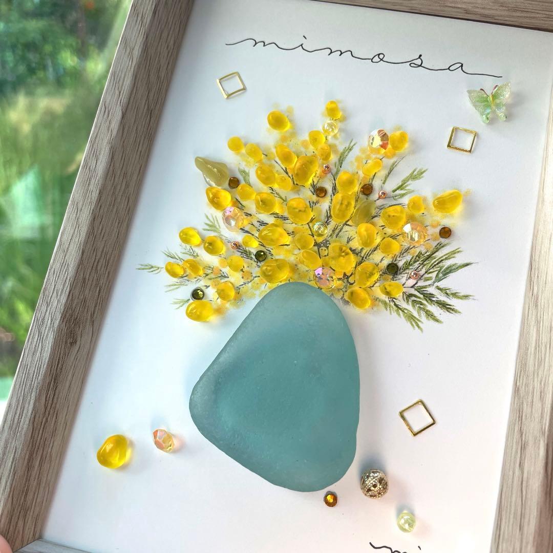 3点モリゾウ様♡ シーグラスアート