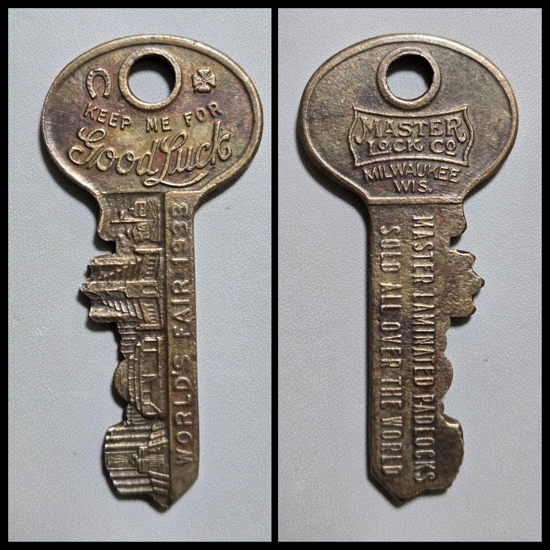 稀少ビンテージ！1933年 シカゴ・ワールド・フェア メモリアル キー 鍵