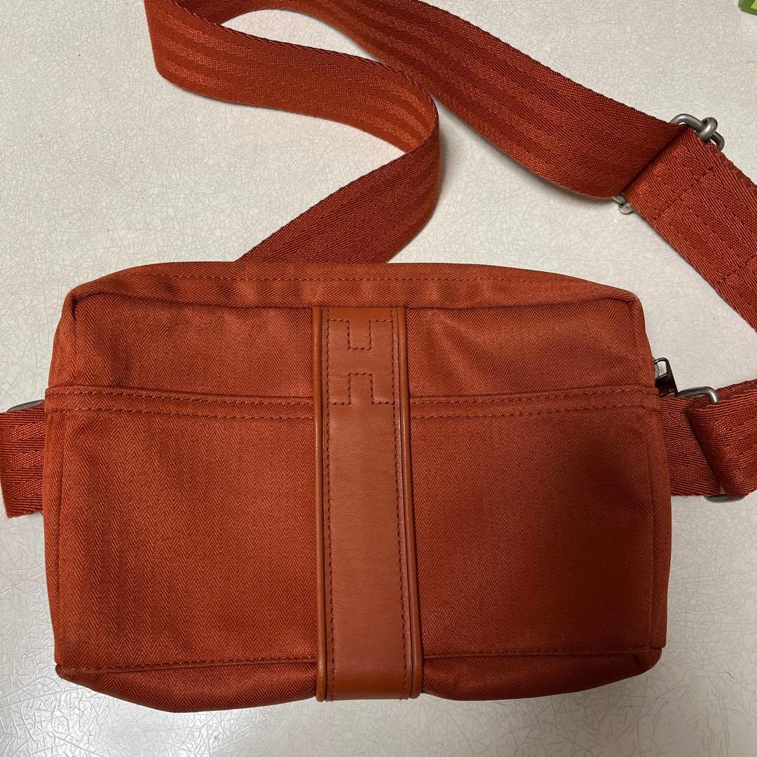 【エルメス】アカプルコ　サンチュール　オレンジ トワルシェブロン　ボディバック