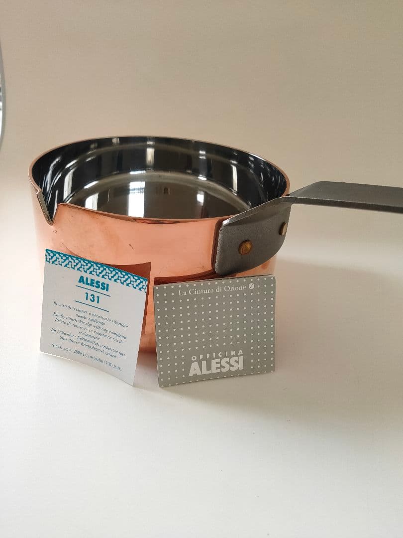 【希少！大特価！新品未使用！⠀】アレッシー ソースパン 銅片手鍋