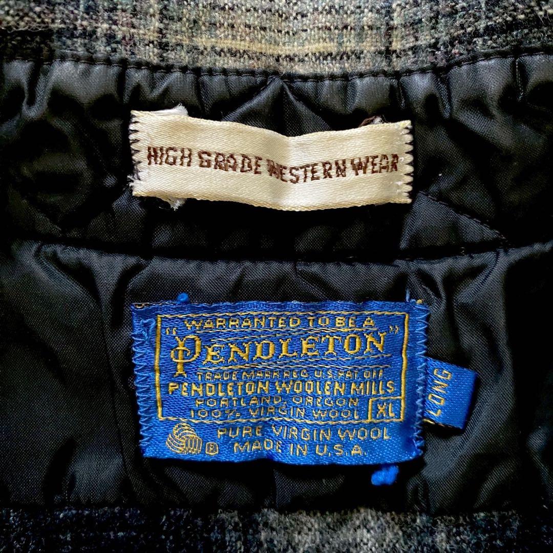 アポロクリード 　PENDLETON 90s シャドウチェック白　黒　XL