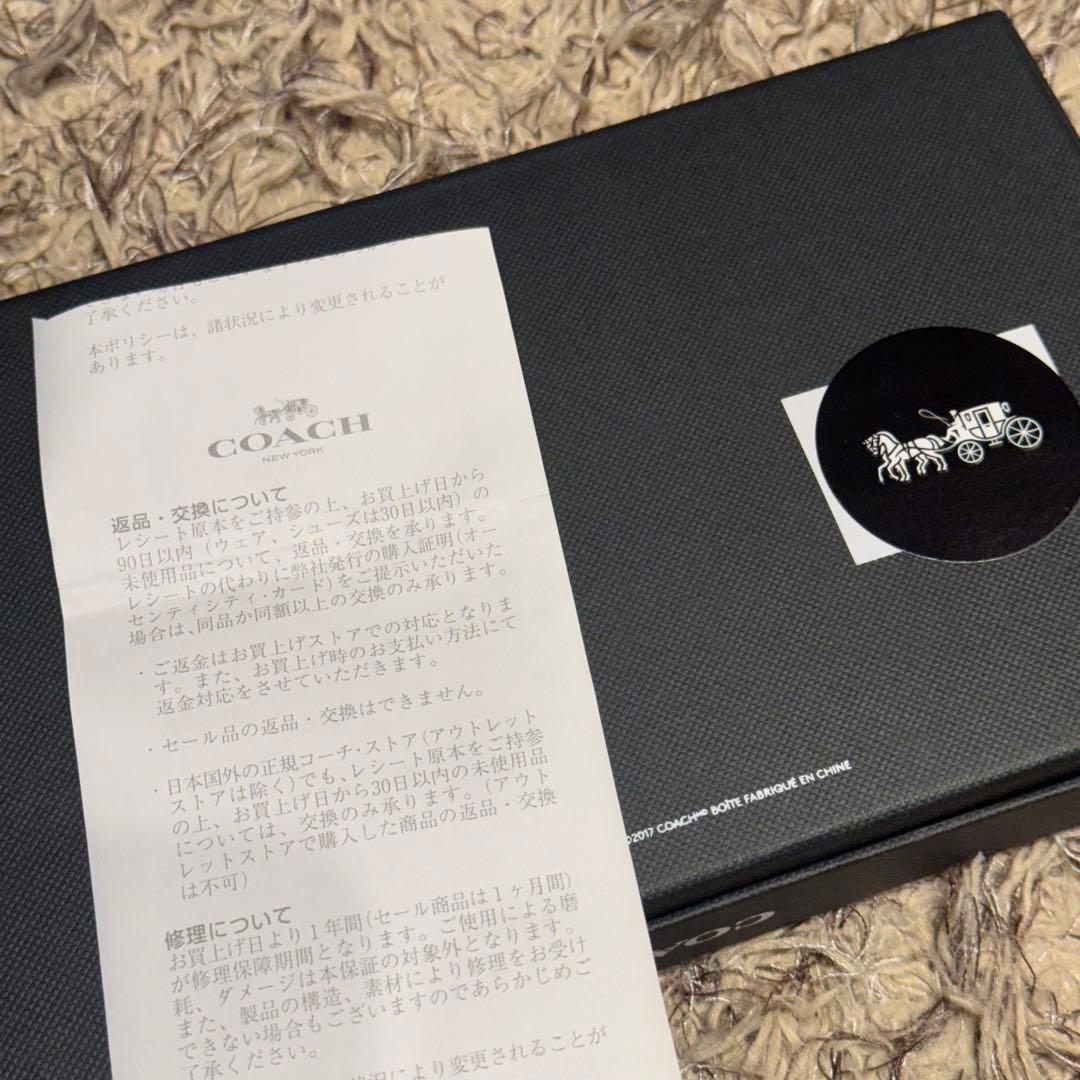 【未使用】COACH コーチ　レザー製 黒 長財布 水牛革　定価55,000円