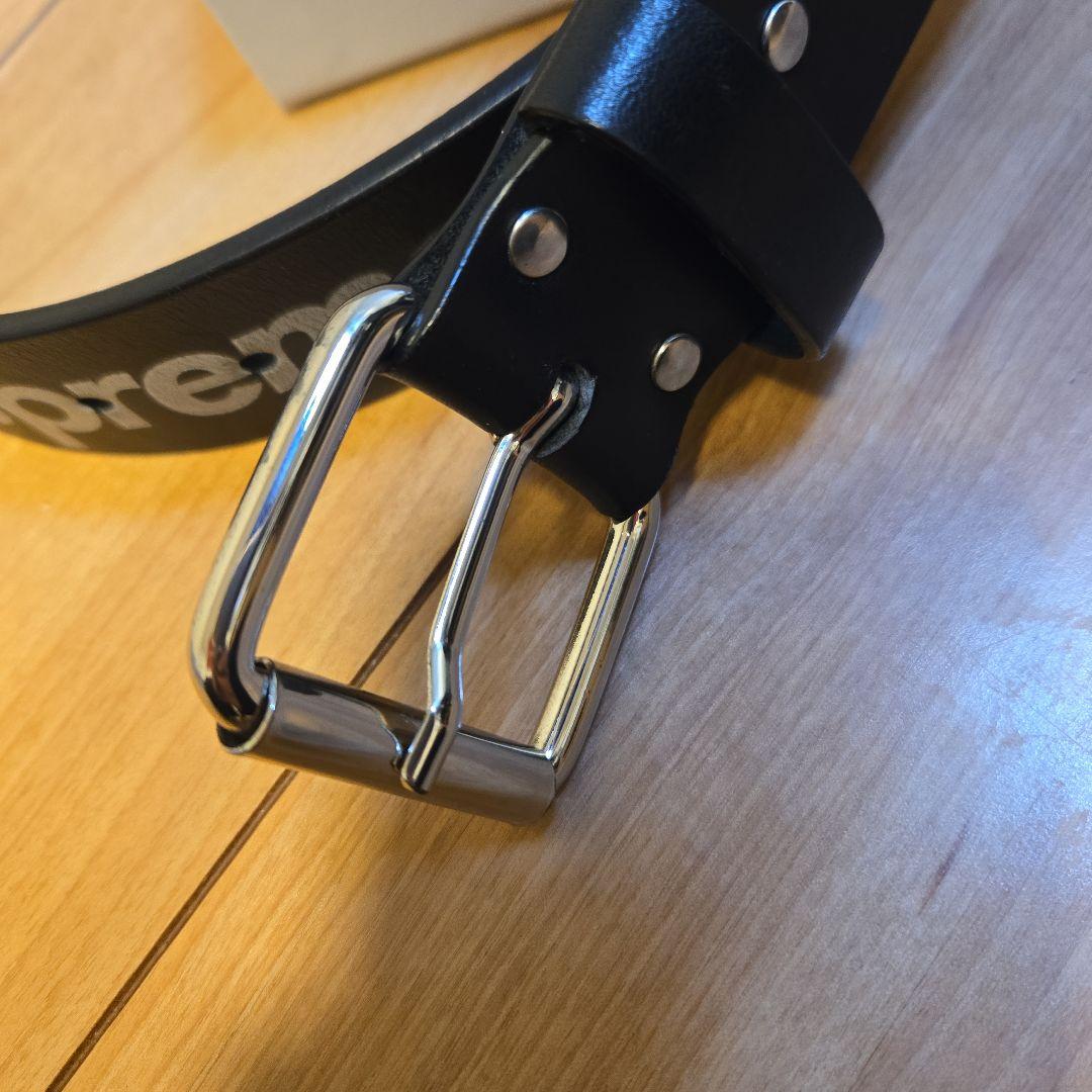 小物 Supreme Repeat Leather Belt BLACK S/M
