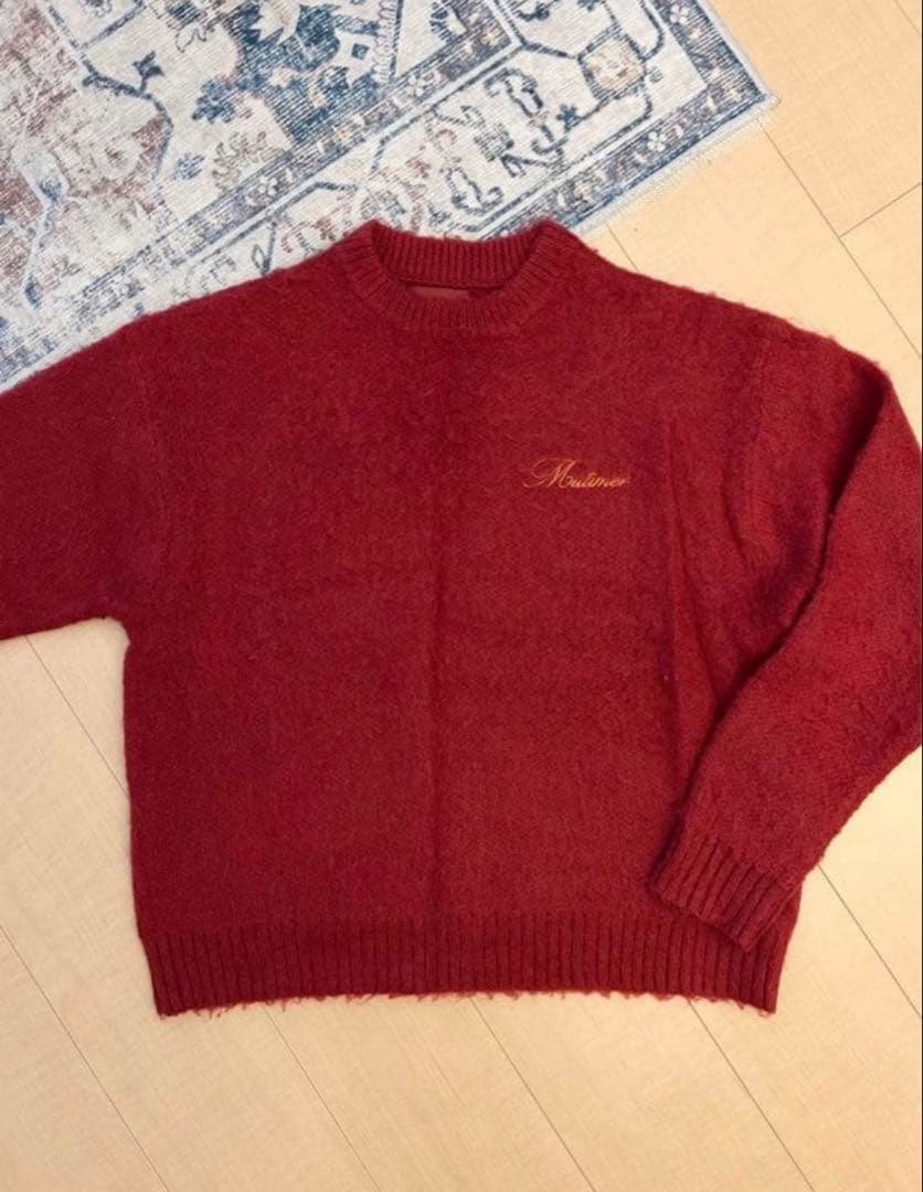 ランボル偽似男Mutimer shaggy mohair knit S