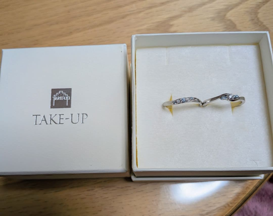 ♥ゆり様♥TAKE-UP 10金ホワイトゴールドリング 2本セット　ダイヤモンド