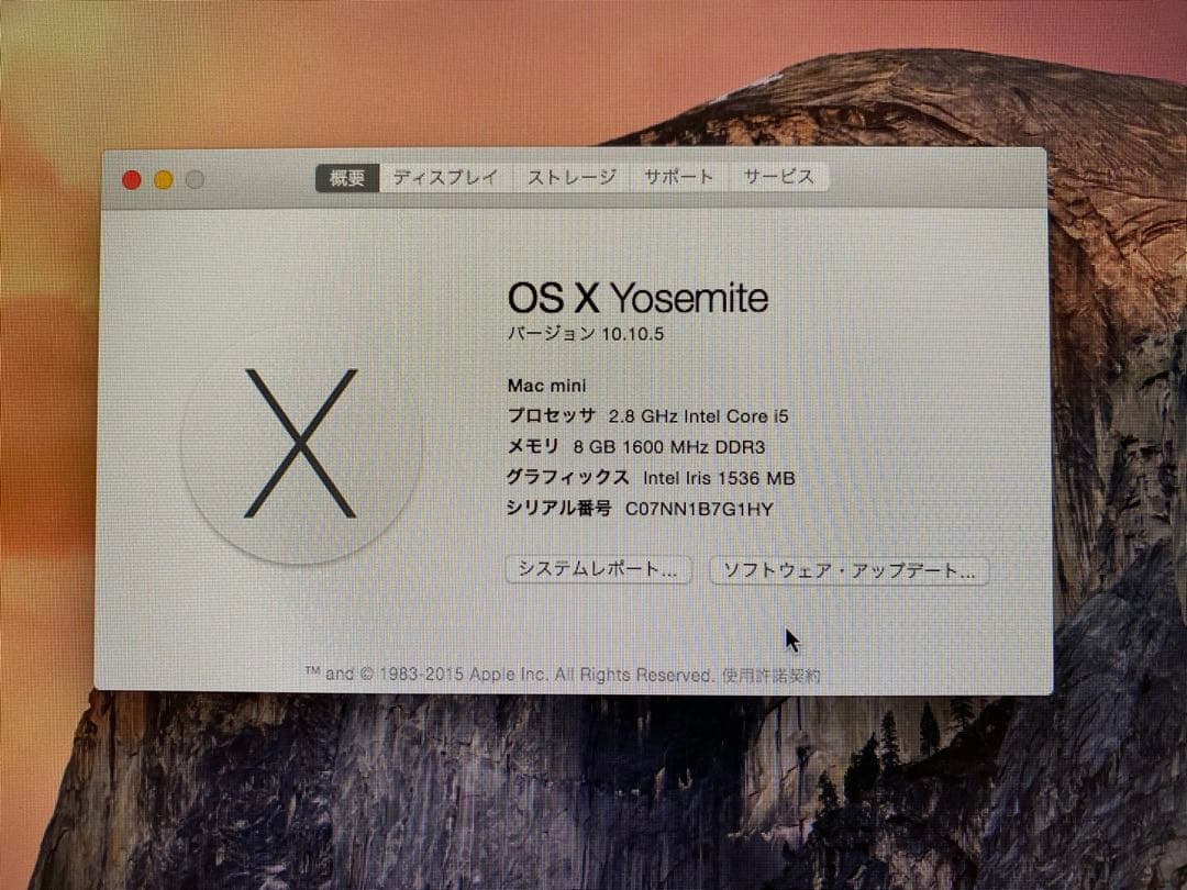 ミニPC Apple Mac Mini 2014 1TB A1347