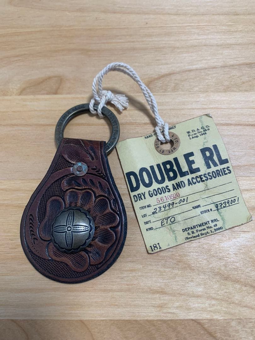 RRL ダブルアールエル ツールドレザー コンチョ キーフォブ キーリング①