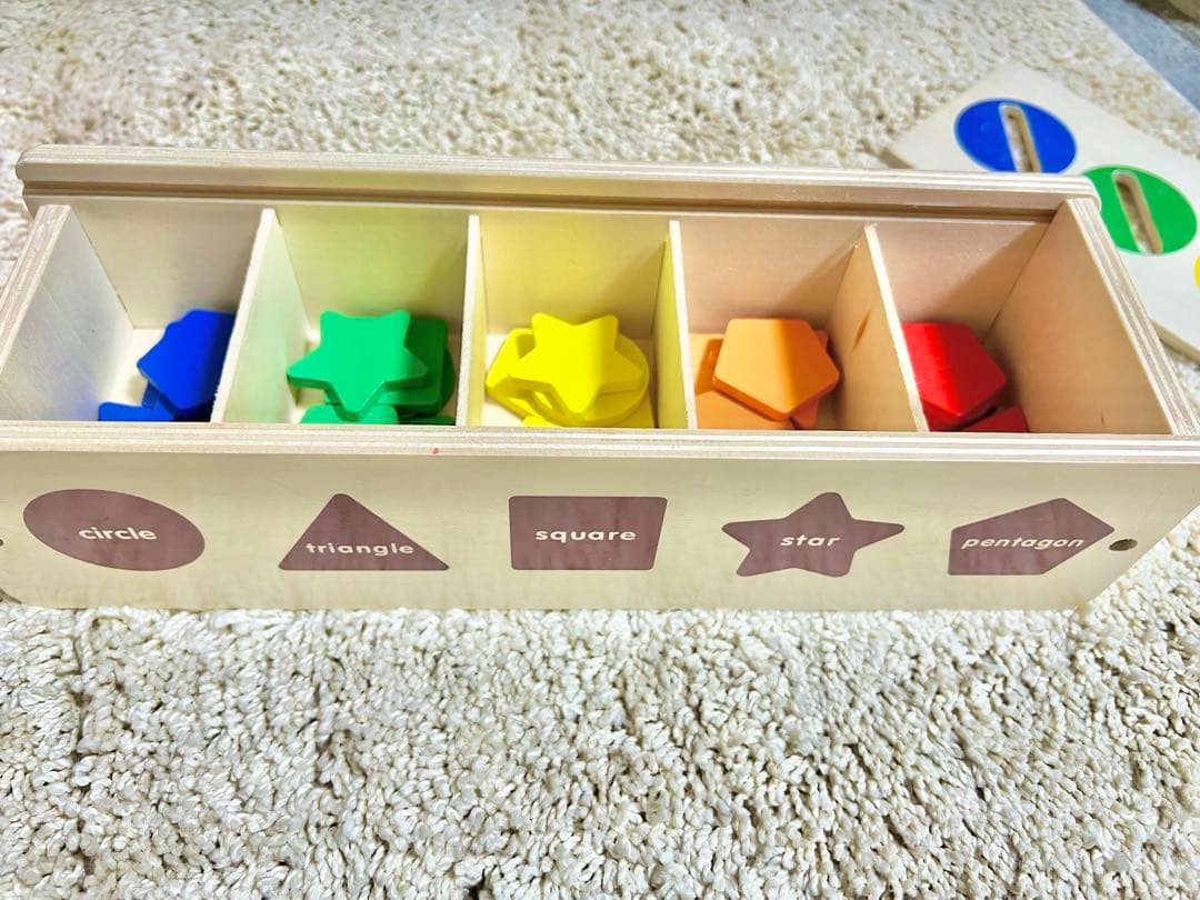 木の知育おもちゃセット　木製７点セット‼️モンテッソーリ