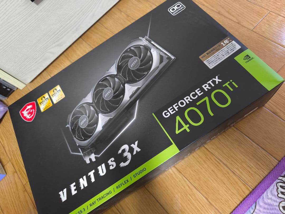 グラフィックボード・グラボ・ビデオカード MSI GEFORE RTX 4070 Ti VENTUS 3X