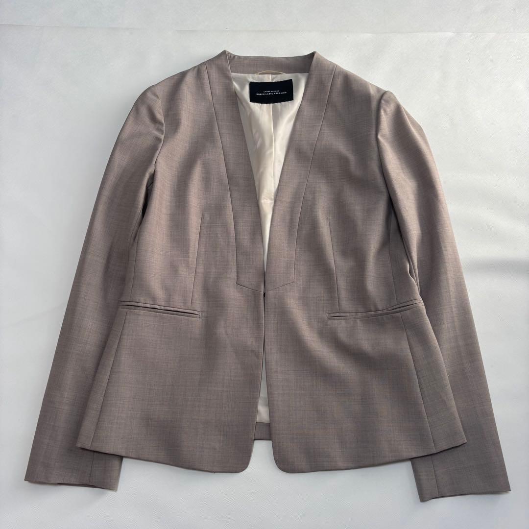 green label relaxing カチリラセットアップスーツ ノーカラー