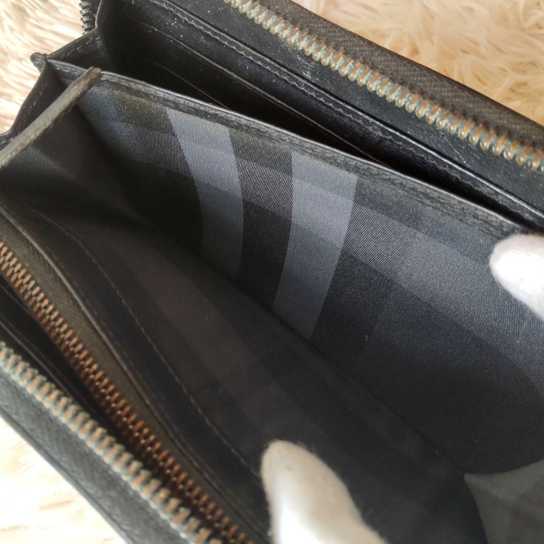 BURBERRY ✨ラウンドウォレット✨長財布✨ブラック✨ロゴ✨ノバチェック