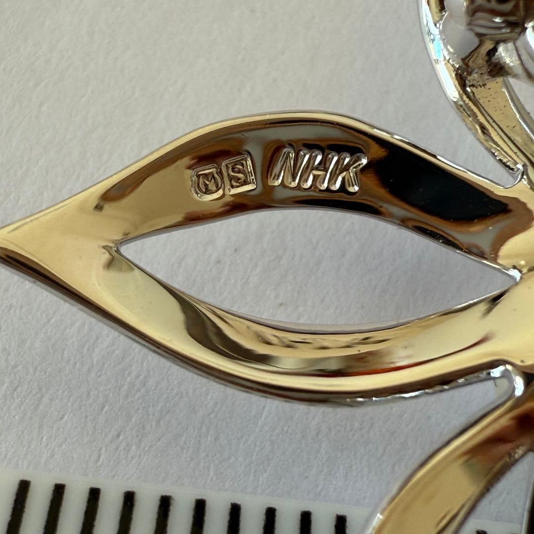 ミキモト　リーフ　シルバー　ブローチ