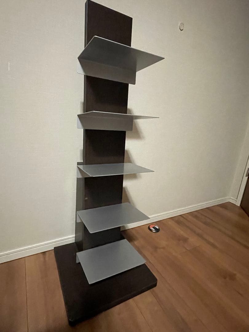 ブックタワー　ロータイプ　ダークブラウン