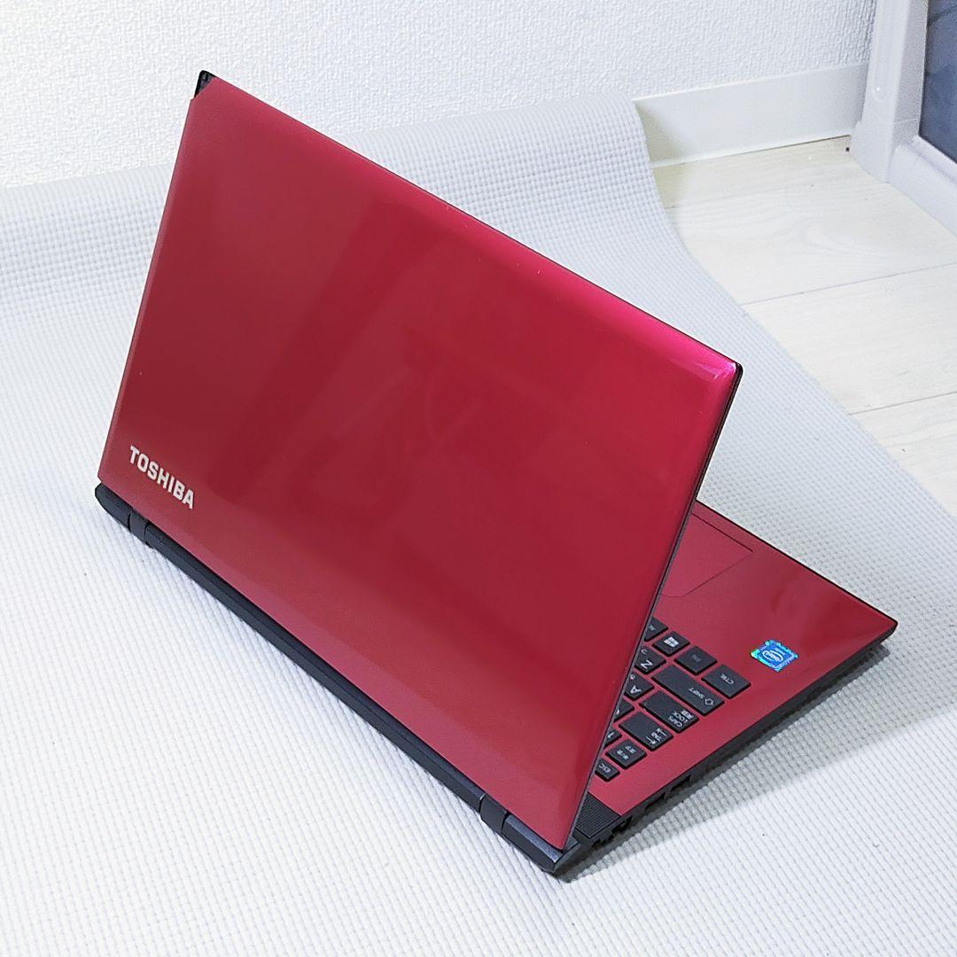 ★千太郎★持ち運び楽々★薄型ノート★人気の光沢レッド★新品高速SSD搭載★