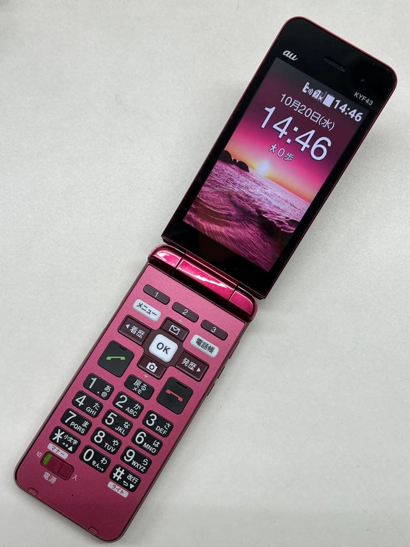 W5K609◆ かんたんケータイ ライト SIMフリー KYF43 ガラケー