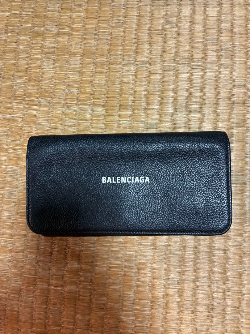 BALENCIAGA ブラック レザー 長財布