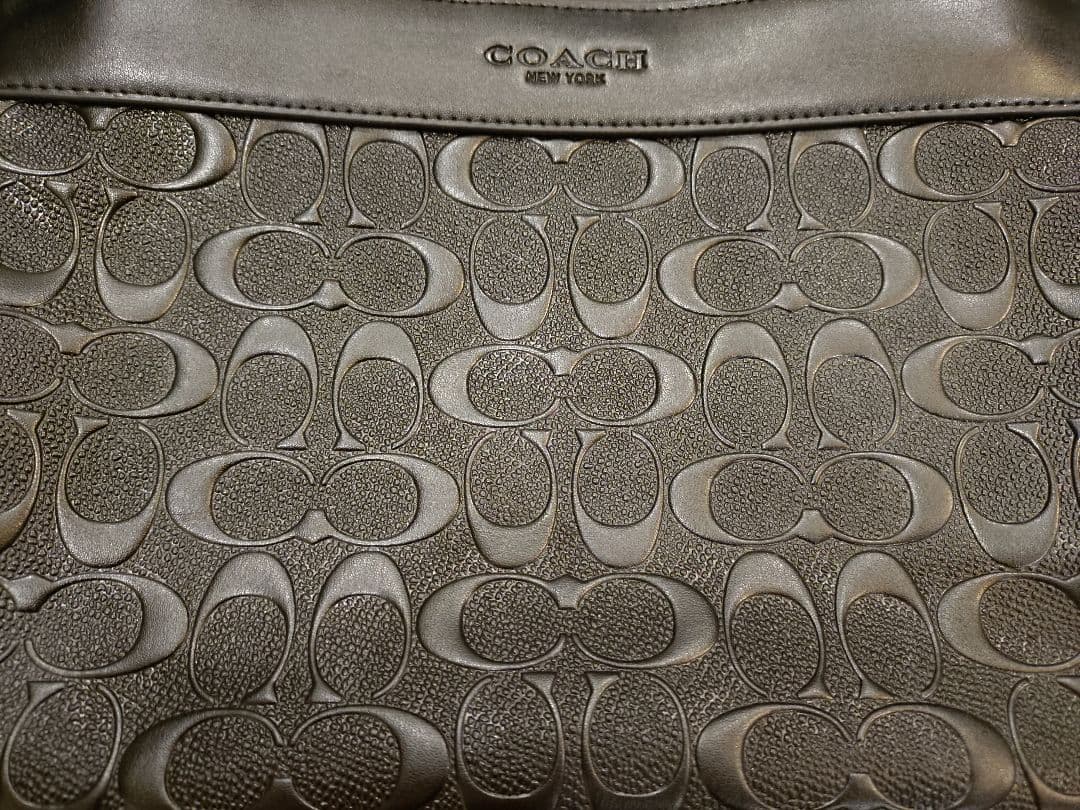 COACH シグネチャーレザー フライトバッグ