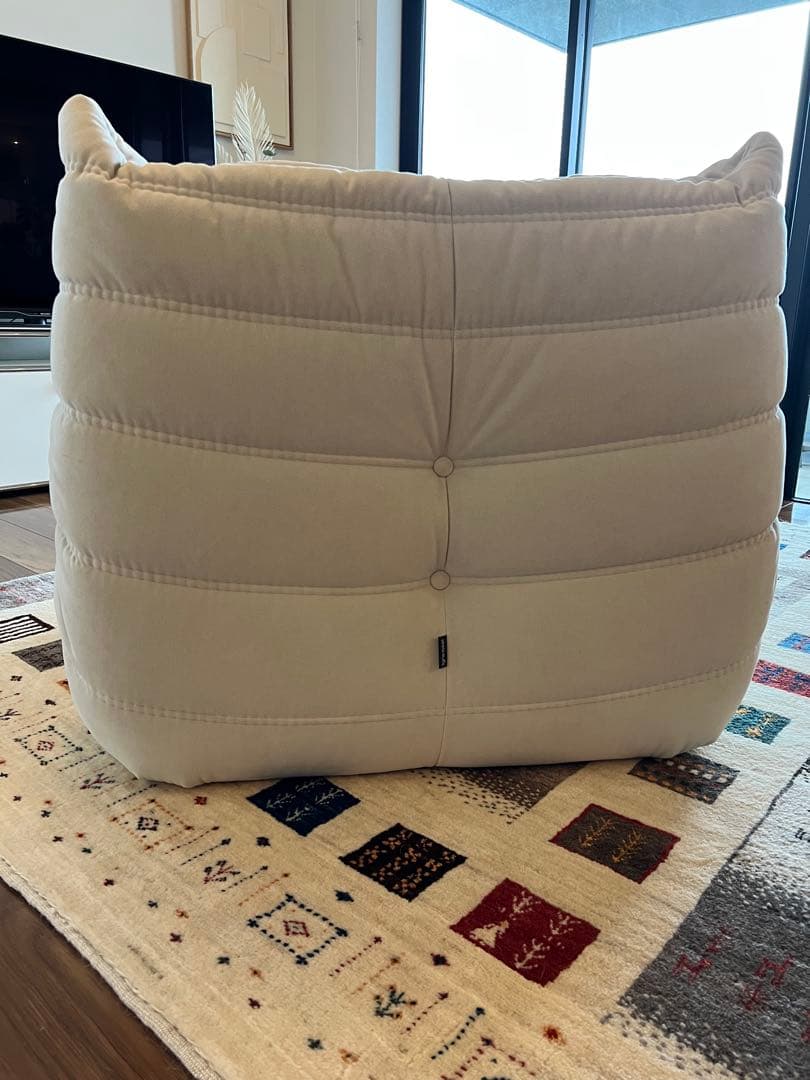 【極美品・保証書有り】Lランク生地 1Pソファー リーン・ロゼ・トーゴ