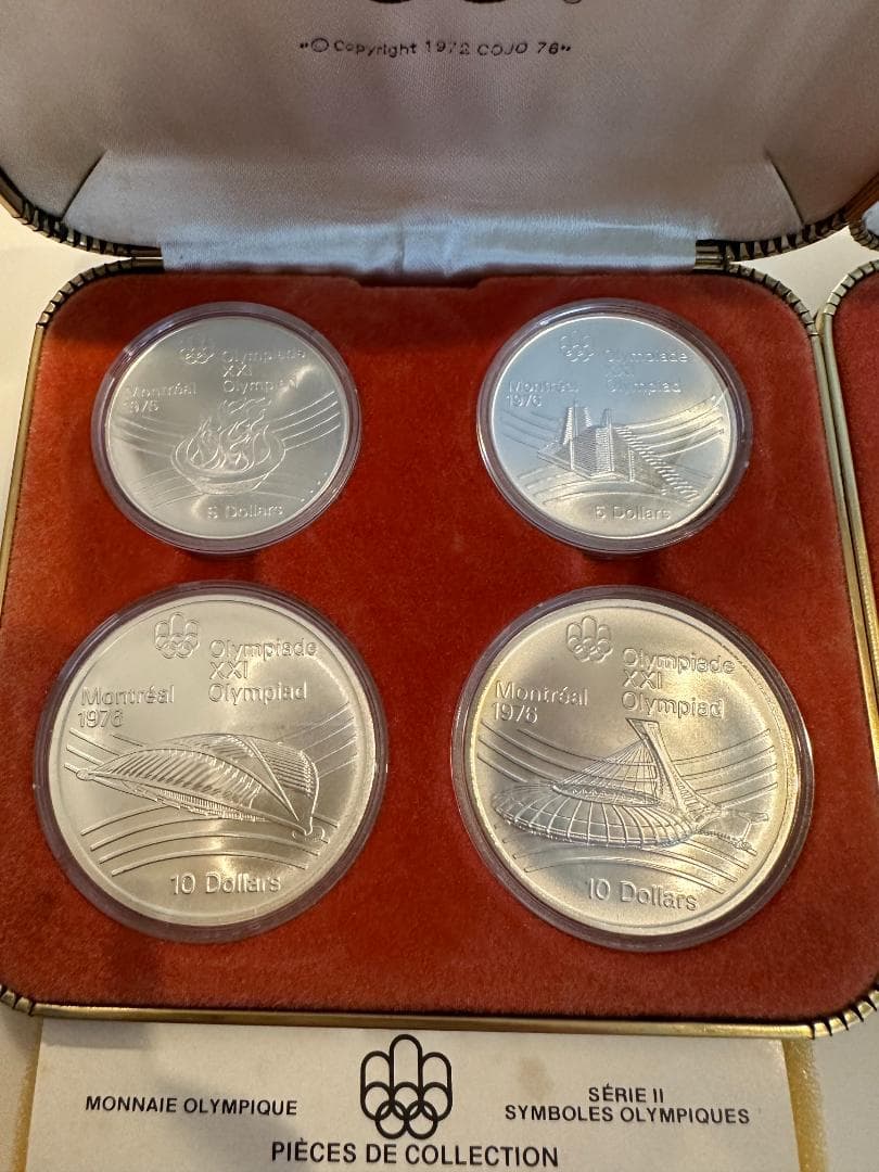 【4枚組2セット】モントリオール五輪 記念銀貨 1976年 10ドル 5ドル