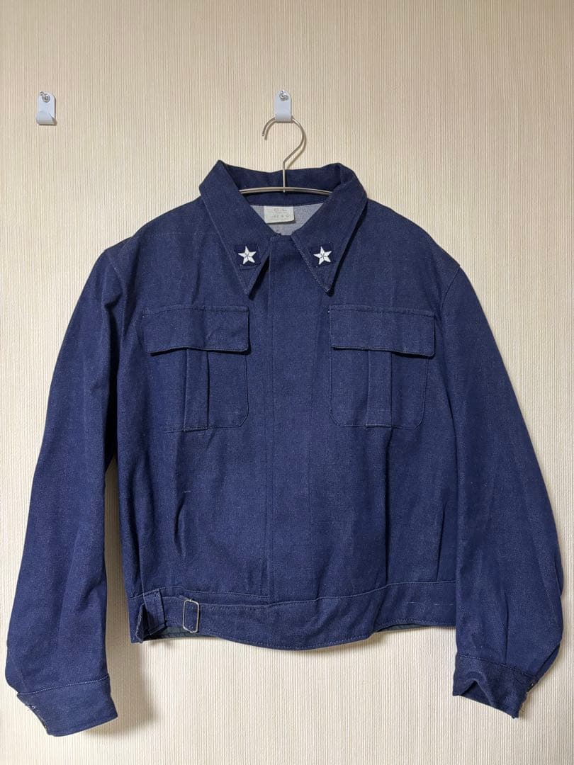 90s イタリア軍　ミリタリーデニムジャケット