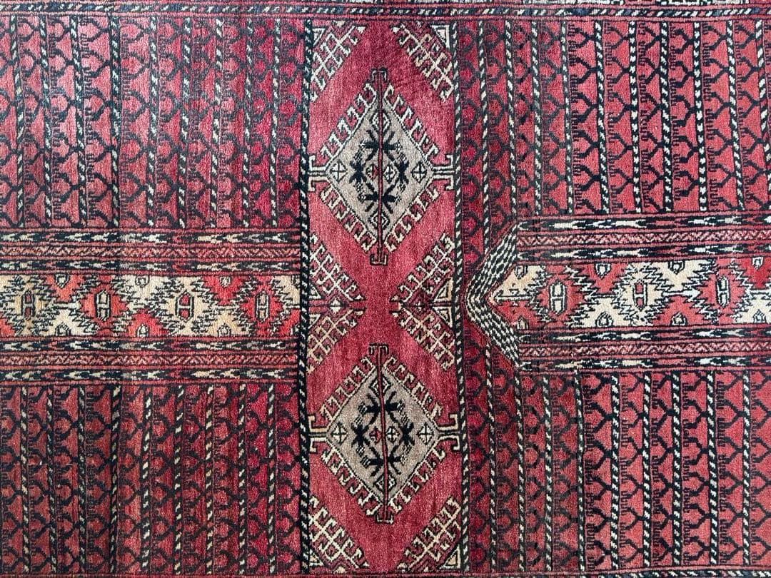 パキスタン絨毯　手織り　ペルシャ　トルクメン　アフガン　コットン　ヴィンテージ