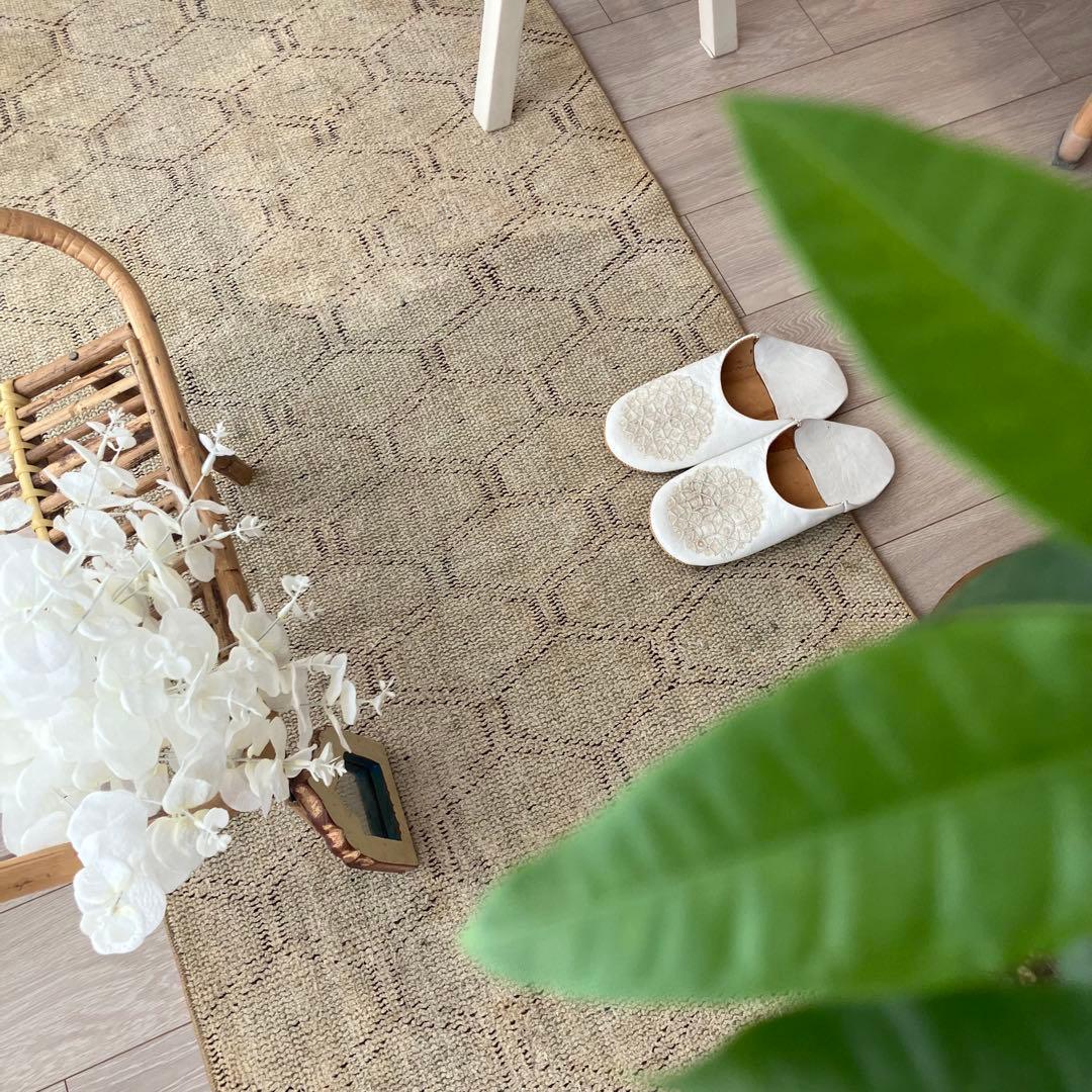 超ロング　均等ハニカム71×288✳︎ベージュ　ランナー　トルコヴィンテージラグ