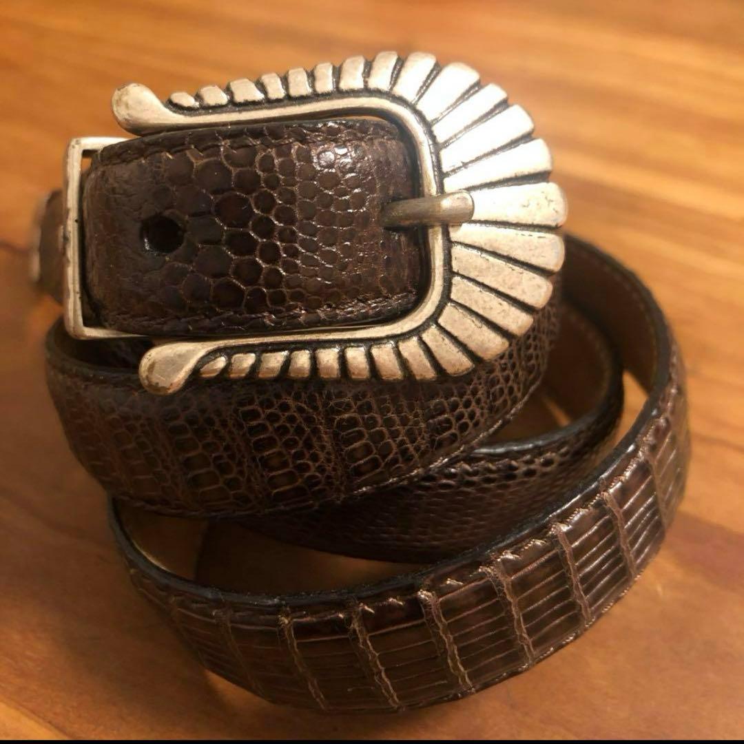 ウェスタンベルト　希少イグアナ皮　made in italy